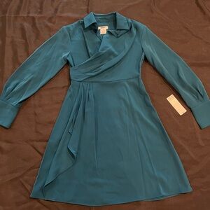NWT DKNY Teal Wrap Dress